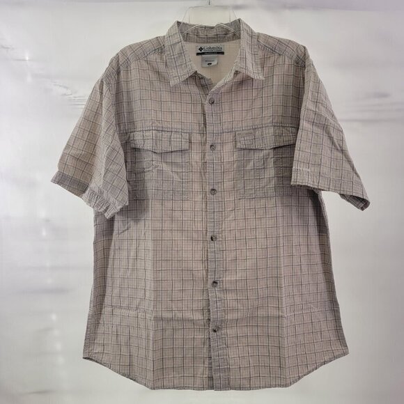 Columbia Omni-Shade Outdoor Fishing Short Sleeve Button Down Shirt – Size Large - Picture 9 of 15